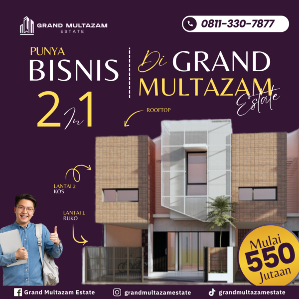 Ruko Syariah 2 in 1 di Malang | Grand Multazam Estate